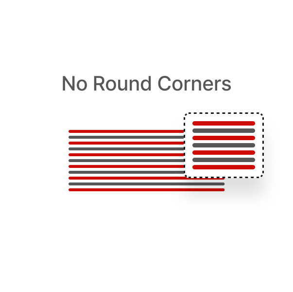 No Round Corners